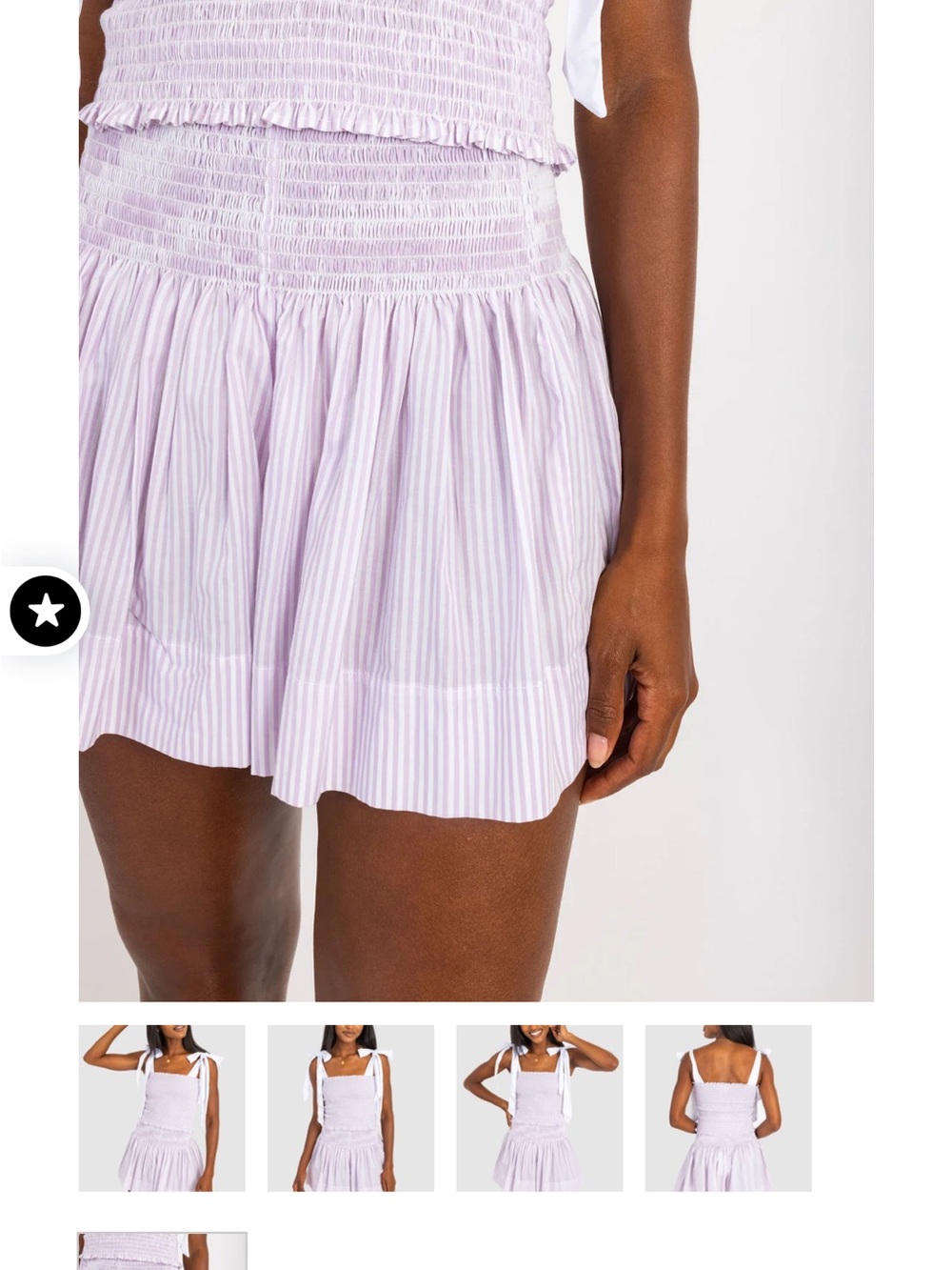 Koch Erica Skirt in Striped Lavender